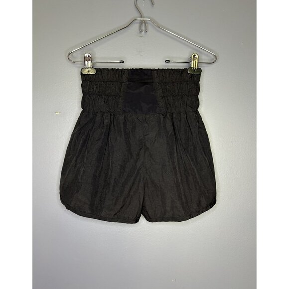 FP Movement The Way Home Shorts Womens Black High Rise Smocked Athletic Lined - Picture 3 of 13